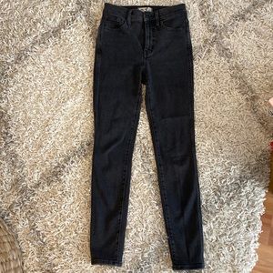 Madewell black high wasted skinny jeans